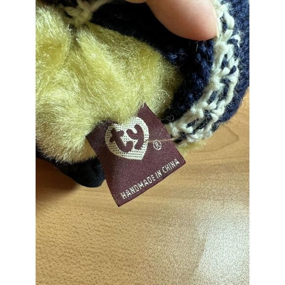 Vintage Ty 9” Collectible Teddy Bear Jointed Navy Blue Outfit 1993 - Picture 5 of 6